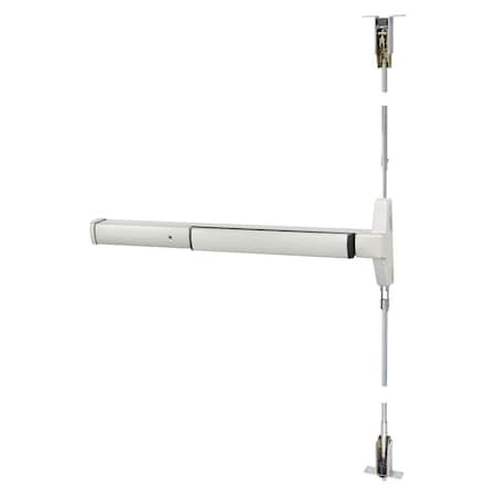 Corbin Russwin Narrow Stile Concealed Vertical Rod Exit Device, Motor Ltch Retraction, 48-in, Satin Stainless Steel ED4800 630 W048 MELR